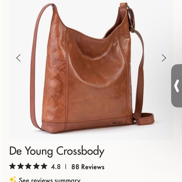 The Sak 2025 brown tan tobacco floral embossed Leather de young Bag NWT - Picture 4 of 14